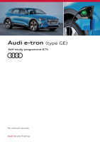 SSP 675 Audi e-tron (type GE) - Self-Study Programme 